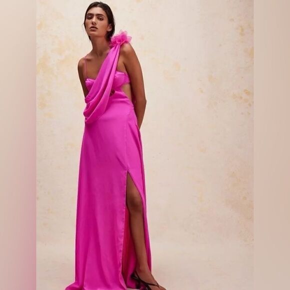 Free People x Love and Lemons Maxi Dress Gown Drape...
